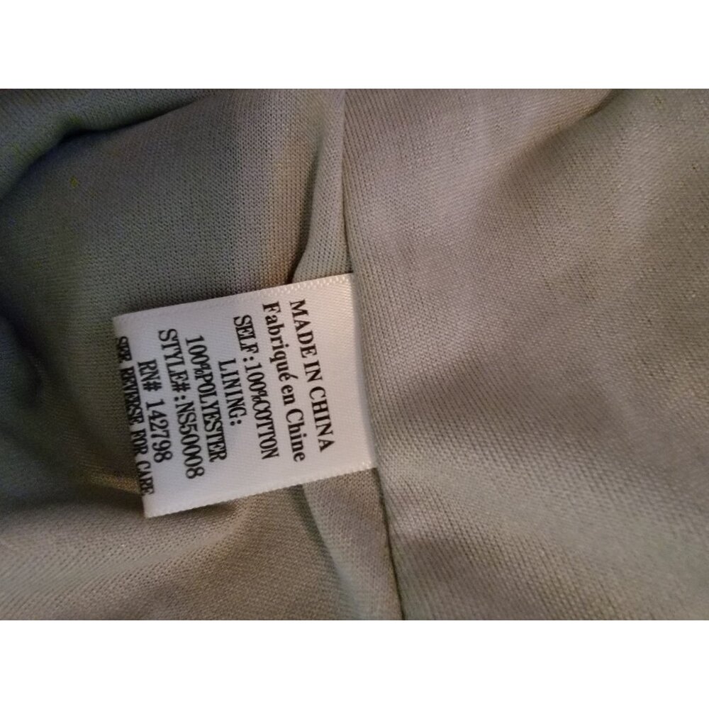 New In Olive Green Button Front Tiered Skirt L Cotton - Picture 5 of 5
